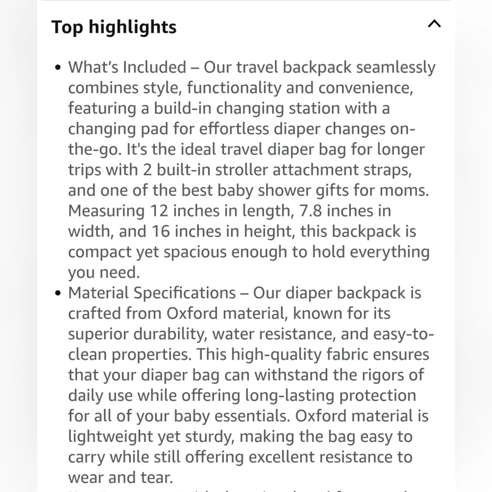 LeBeau Designs Backpack Diaper Bag